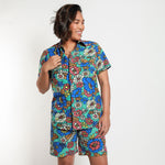 Side Tie Recycled Board Shorts - Flower Power