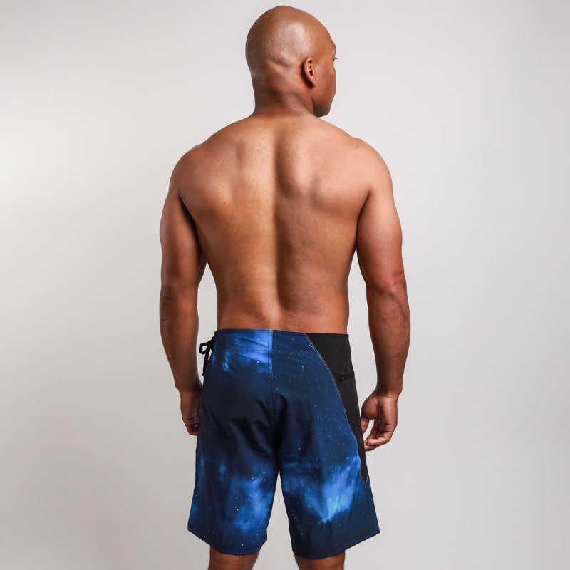 Volcanoes Recycled Board Shorts - Galaxy Blue