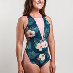 Perissa Athletic One Piece Swimsuit - 'Ohi'a Hibiscus