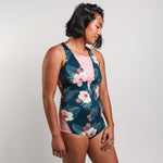 Perissa Athletic One Piece Swimsuit - 'Ohi'a Hibiscus