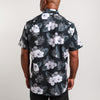 Aloha Shirt Recycled Rash Guard (Unisex) - Black and White