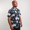 Aloha Shirt Recycled Rash Guard (Unisex) - Black and White