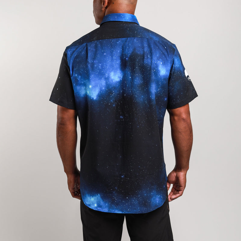 Aloha Shirt Recycled Rash Guard (Unisex) - Galaxy Blue